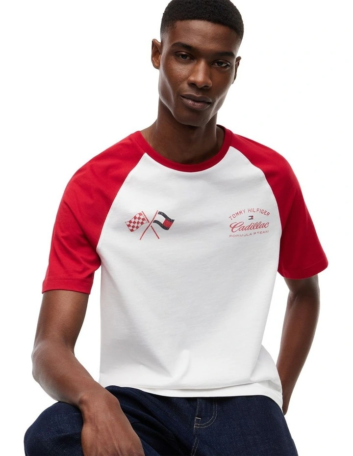 Cadillac Formula 1 Team Back Graphic Raglan T-shirt in Multi image 2