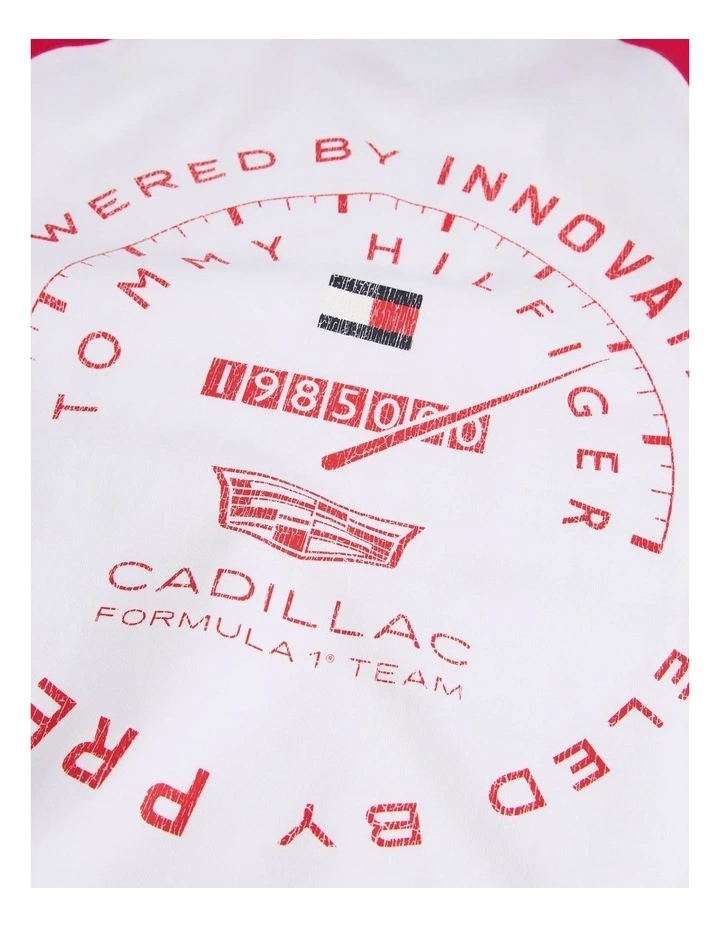 Cadillac Formula 1 Team Back Graphic Raglan T-shirt in Multi image 6