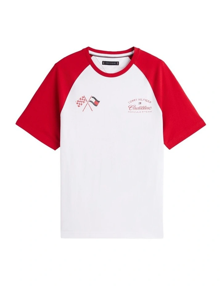 Cadillac Formula 1 Team Back Graphic Raglan T-shirt in Multi image 7