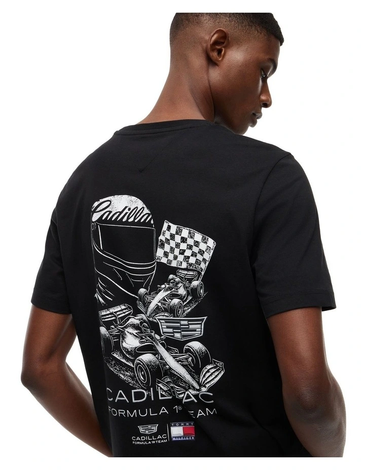 Cadillac Formula 1 Team Back Graphic T-shirt in Black image 2