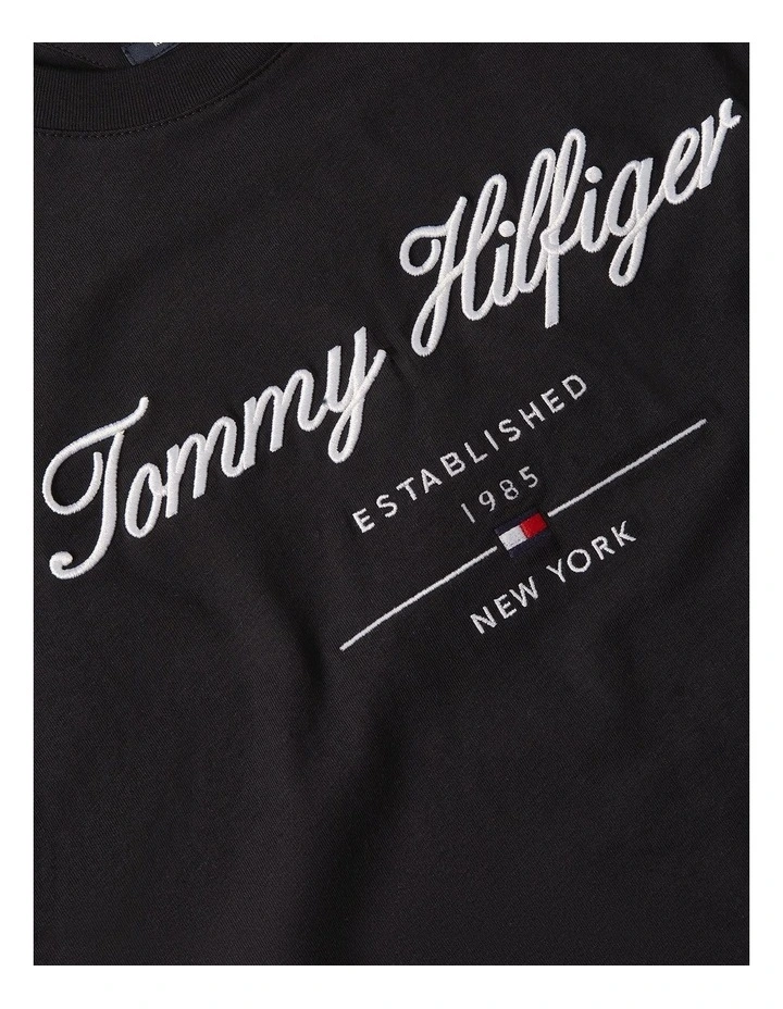 Script Logo Tee in Black image 5