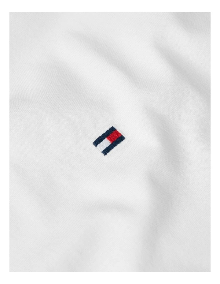 Global Stripe Side Seam Jersey T-Shirt in White image 5