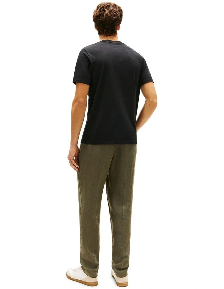 Heritage Logo Jersey Crew Neck T-shirt in Black image 3