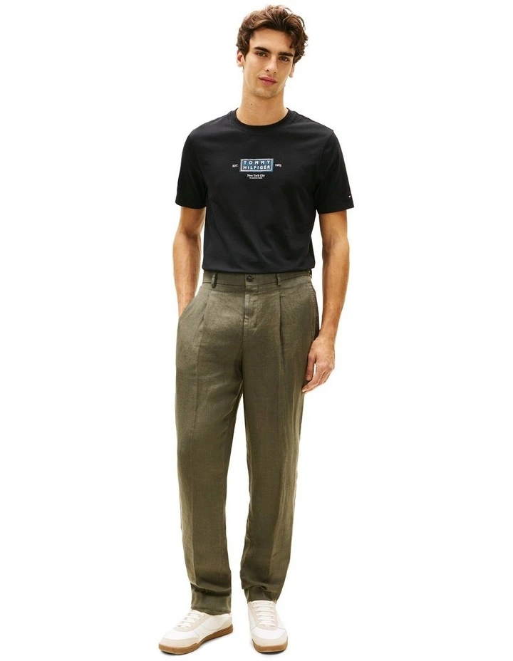 Heritage Logo Jersey Crew Neck T-shirt in Black image 4