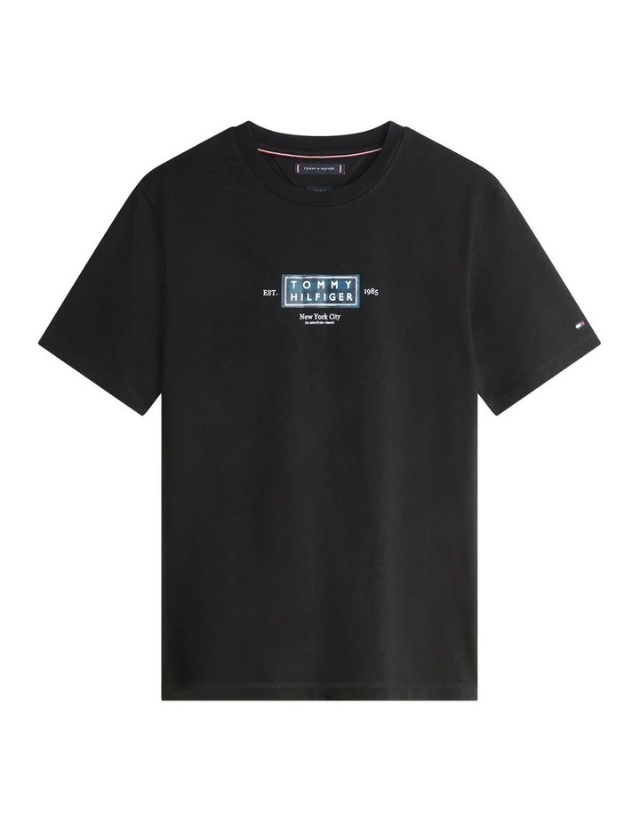 Heritage Logo Jersey Crew Neck T-shirt in Black image 6