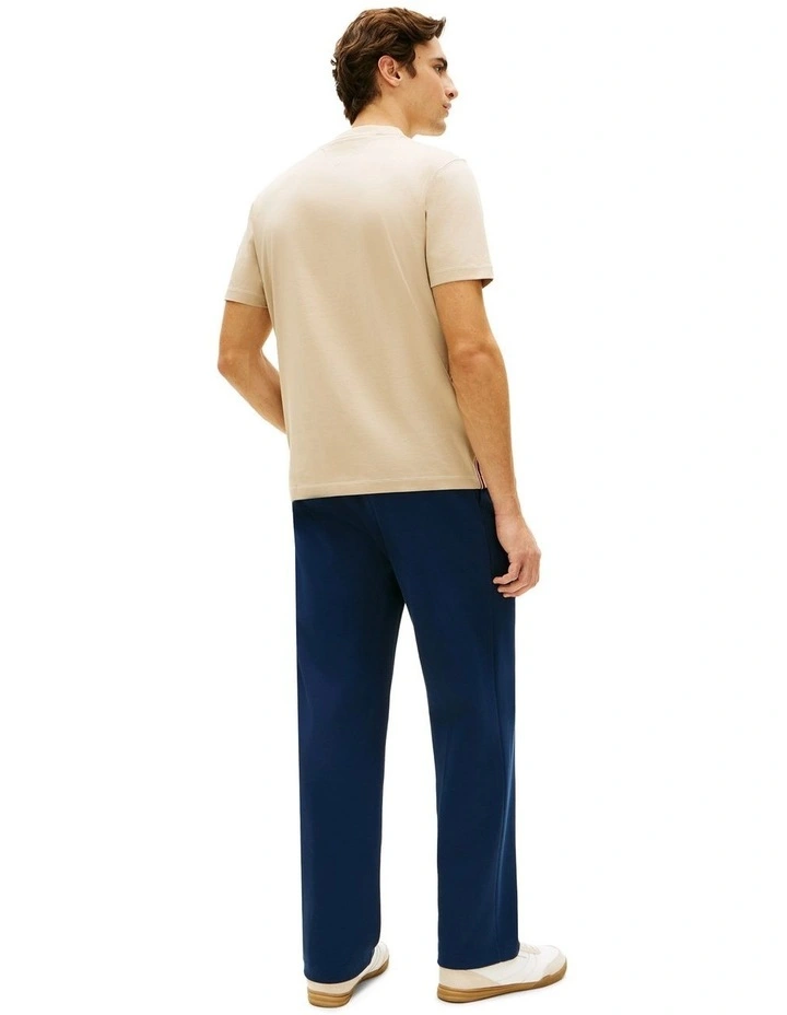 Global Stripe Side Seam Jersey T-Shirt in Beige image 3