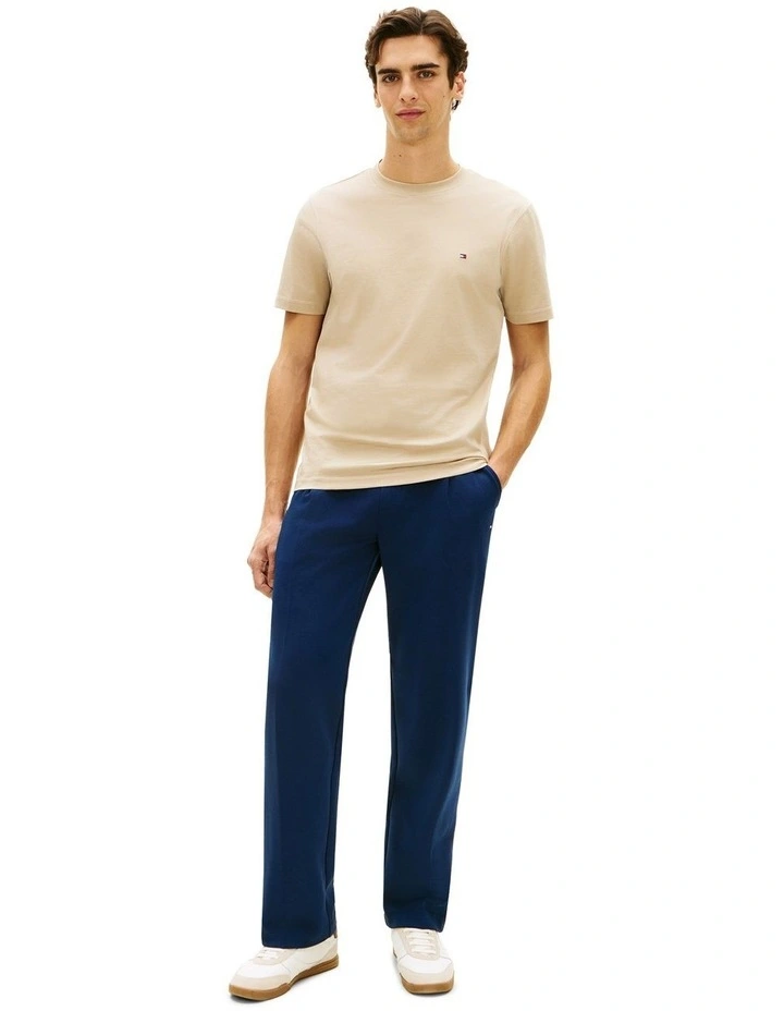 Global Stripe Side Seam Jersey T-Shirt in Beige image 4