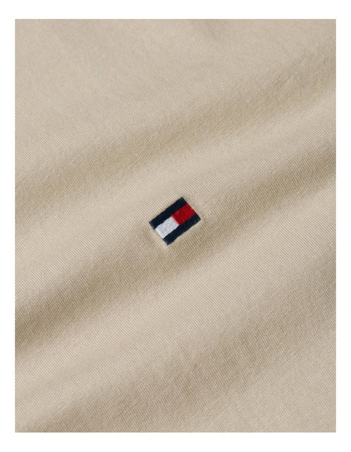 Global Stripe Side Seam Jersey T-Shirt in Beige image 5