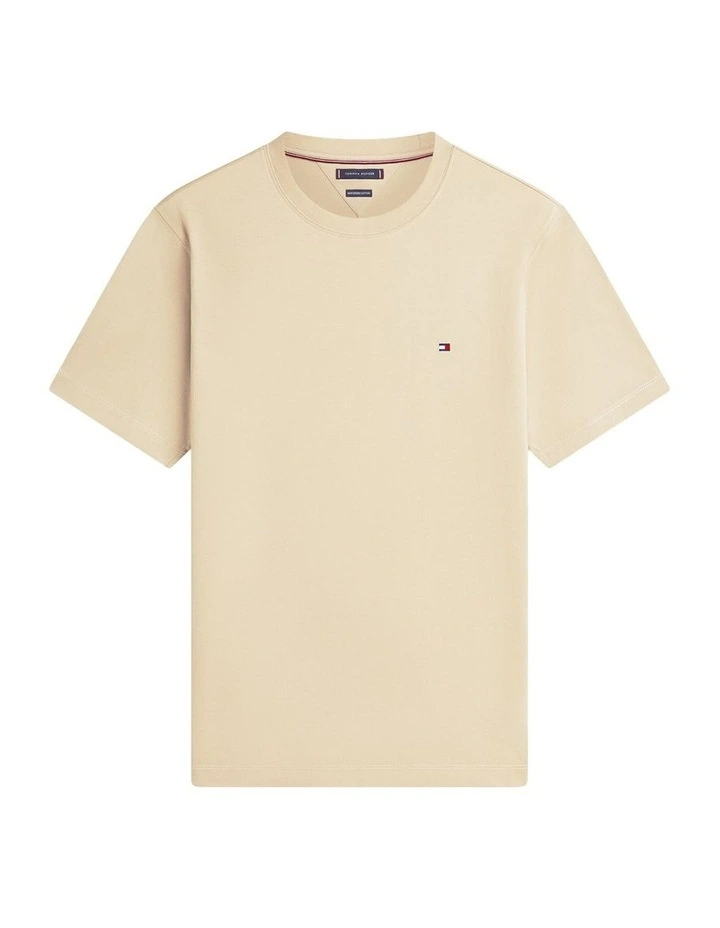 Global Stripe Side Seam Jersey T-Shirt in Beige image 6