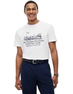 Graphic Embroidery Jersey T-Shirt in White