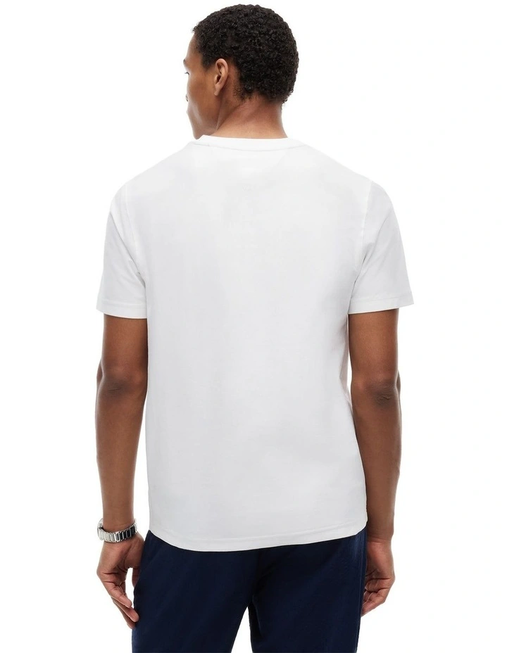Graphic Embroidery Jersey T-Shirt in White image 3