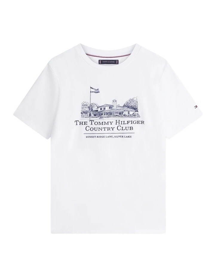 Graphic Embroidery Jersey T-Shirt in White image 6