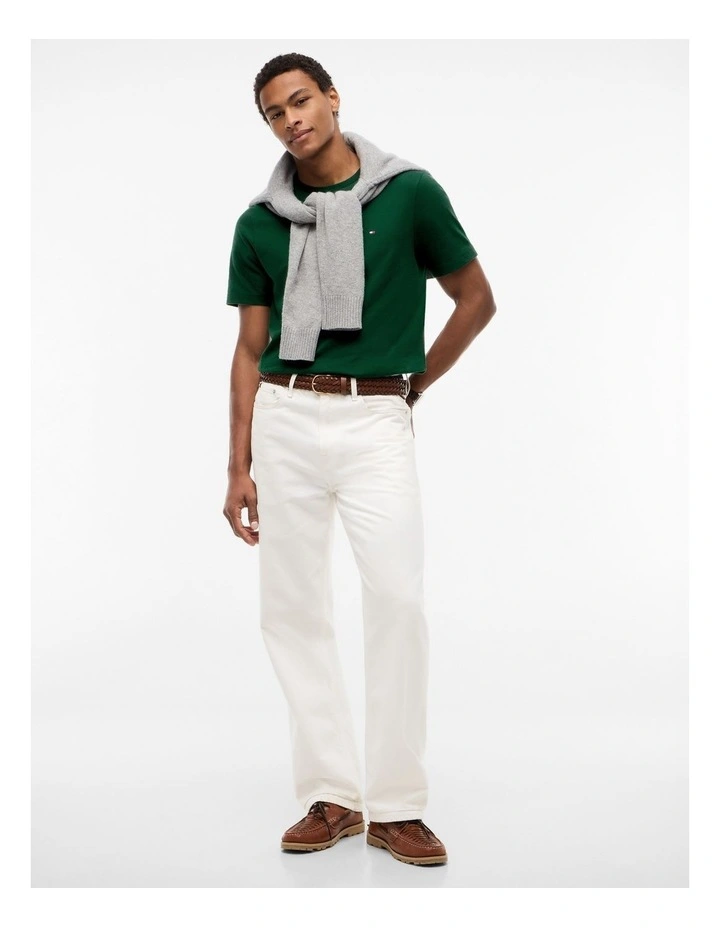 Essential Cotton Tee in Green image 3