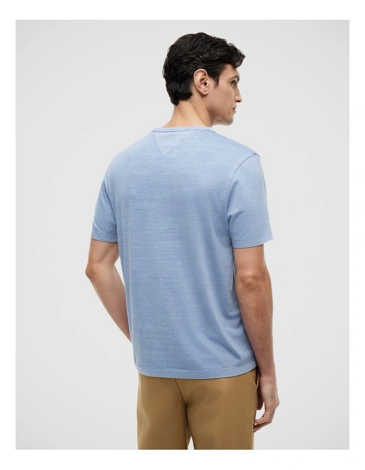 Patch Pocket Washed T-Shirt in Blue image 2