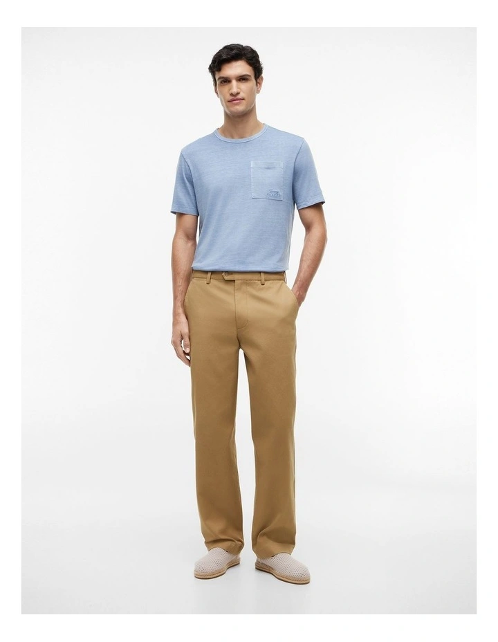 Patch Pocket Washed T-Shirt in Blue image 3