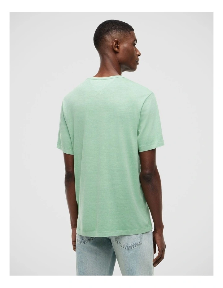 Patch Pocket Washed T-Shirt in Green image 2