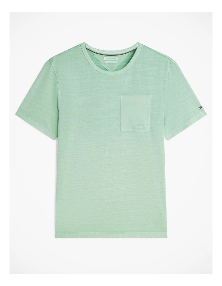 Patch Pocket Washed T-Shirt in Green image 6