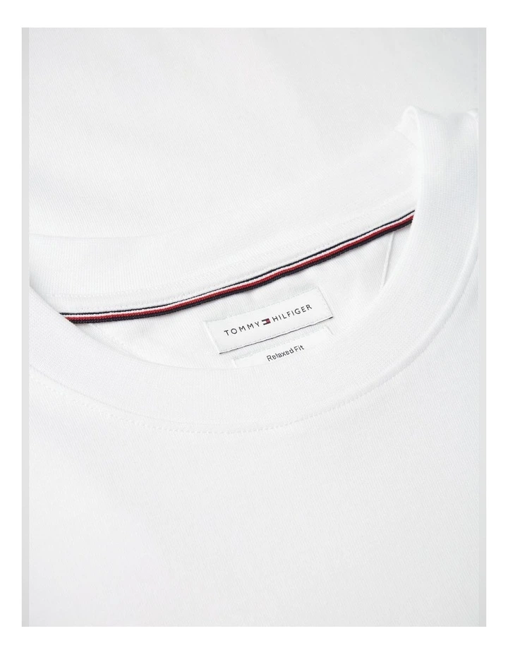 Mixed Texture T-Shirt in White image 5