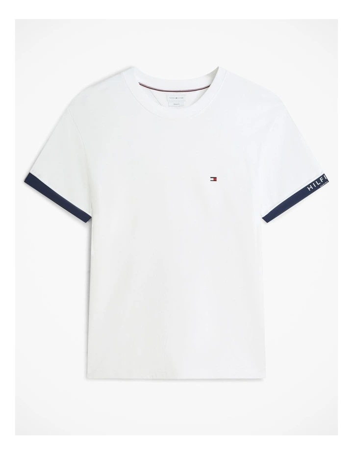 Mixed Texture T-Shirt in White image 6