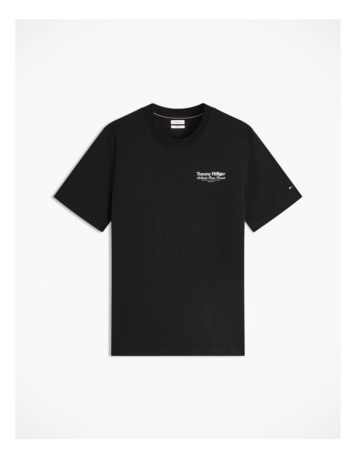 Back Graphic Jersey Crew Neck T-Shirt in Black image 5