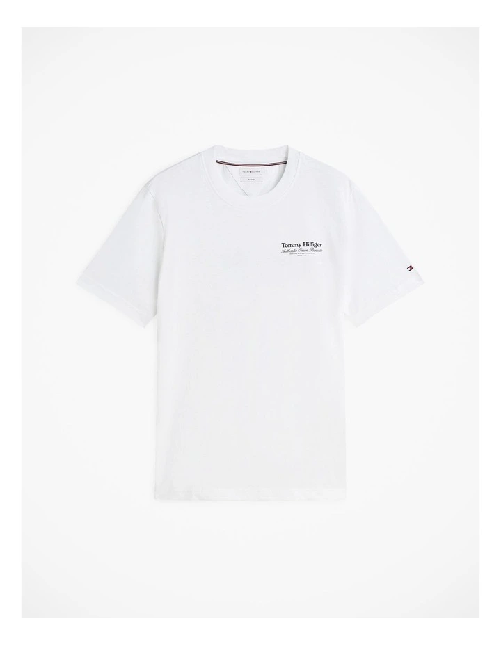 Back Graphic Jersey Crew Neck T-Shirt in White image 5