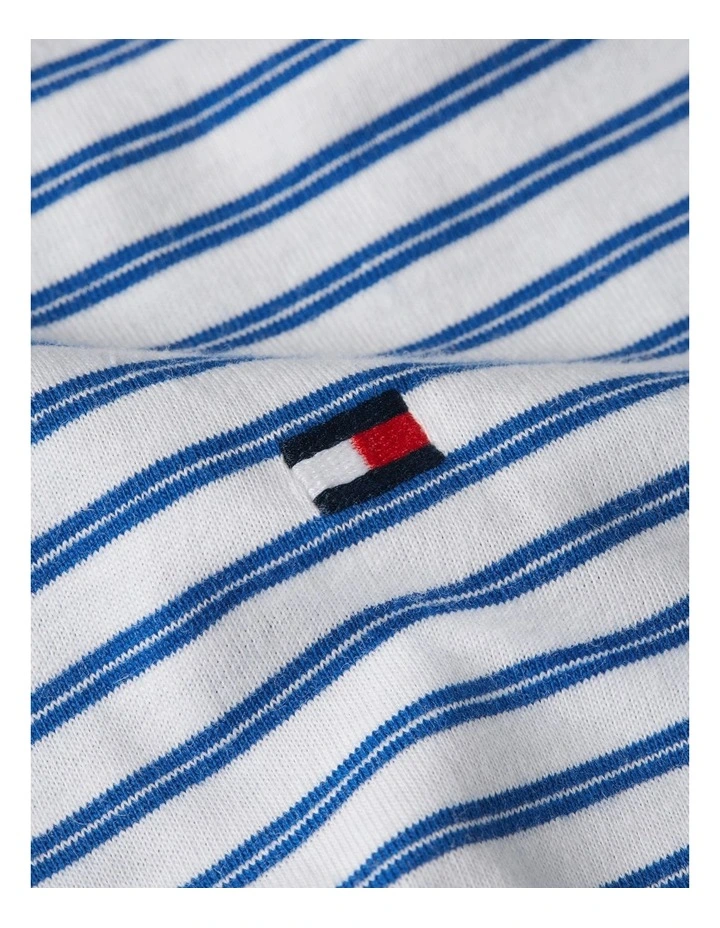 Essential Cotton Stripe Tee in Blue image 5