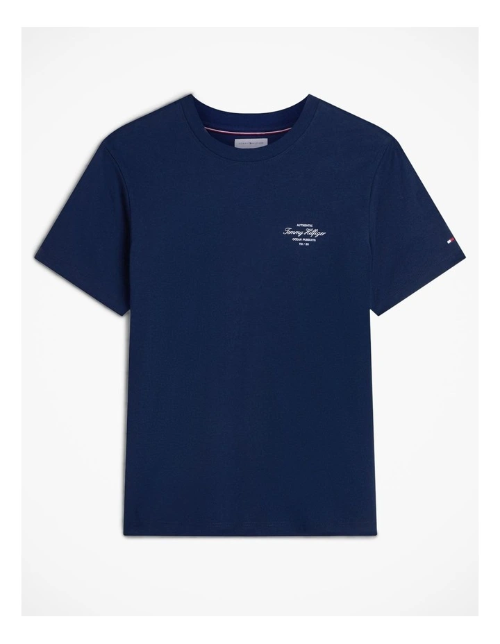 Back Logo Jersey T-Shirt in Navy image 5