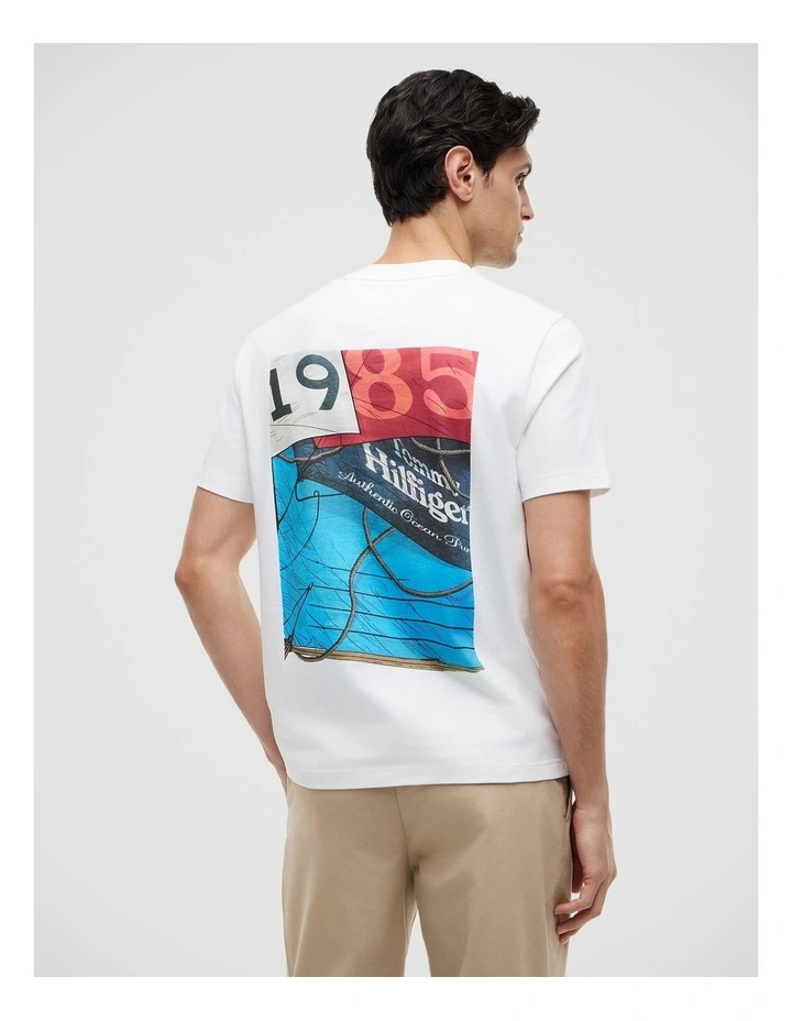 Back Logo Jersey T-Shirt in White image 2
