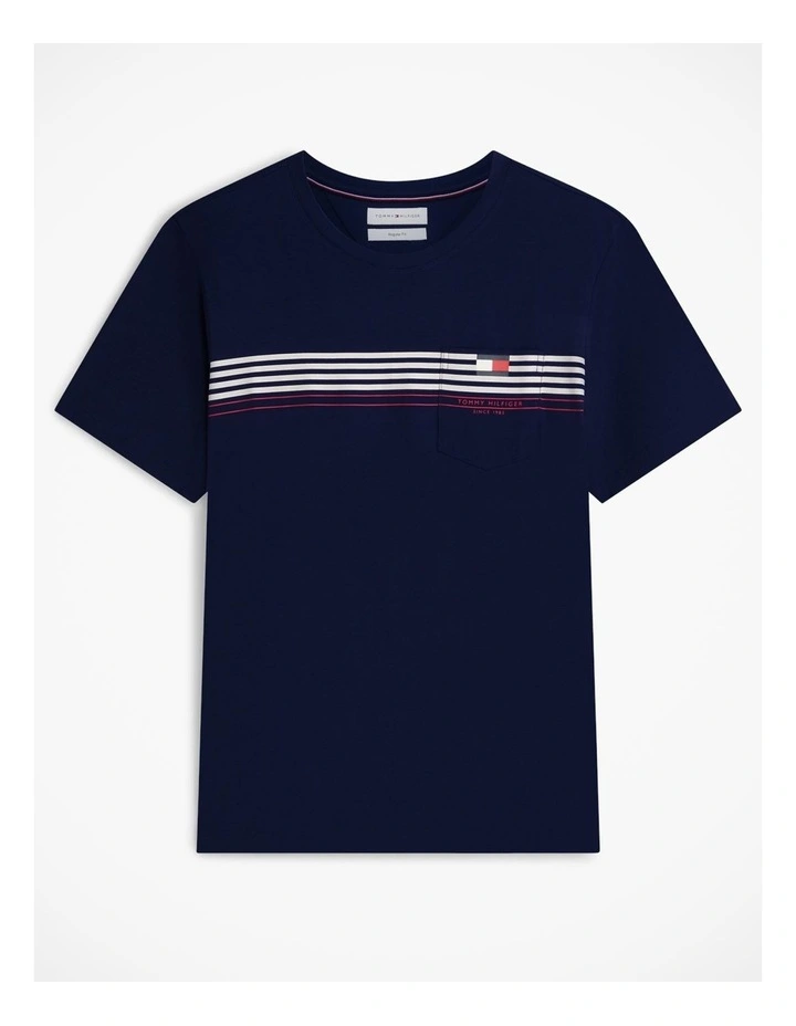 Americana Striped Tee in Navy image 6