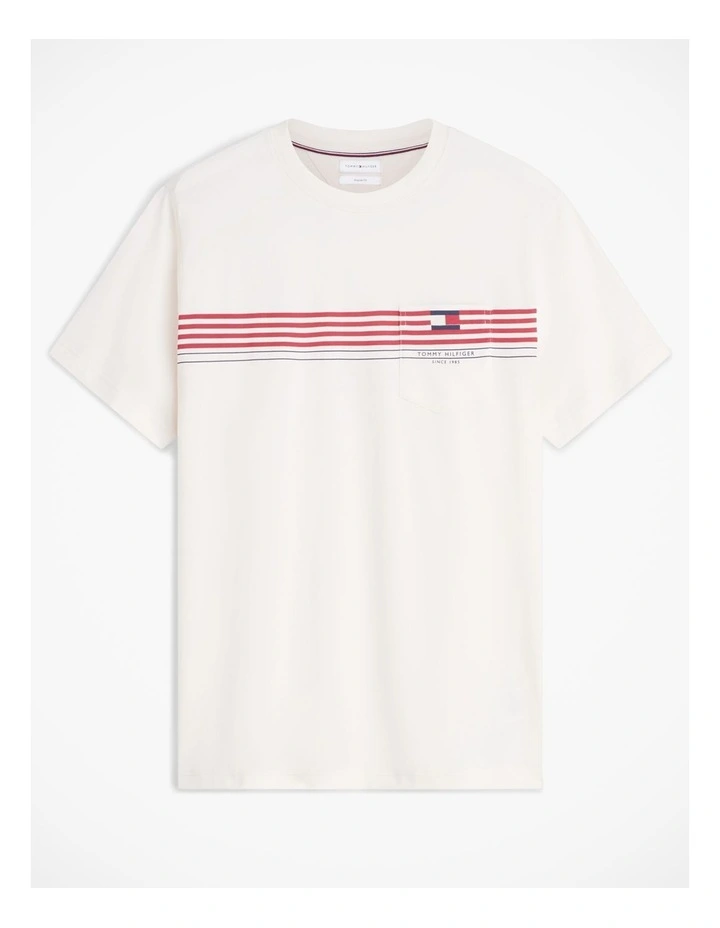 Americana Striped Tee in White image 6