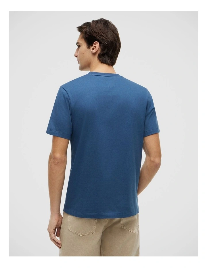 Essential Cotton Tee in Blue image 2