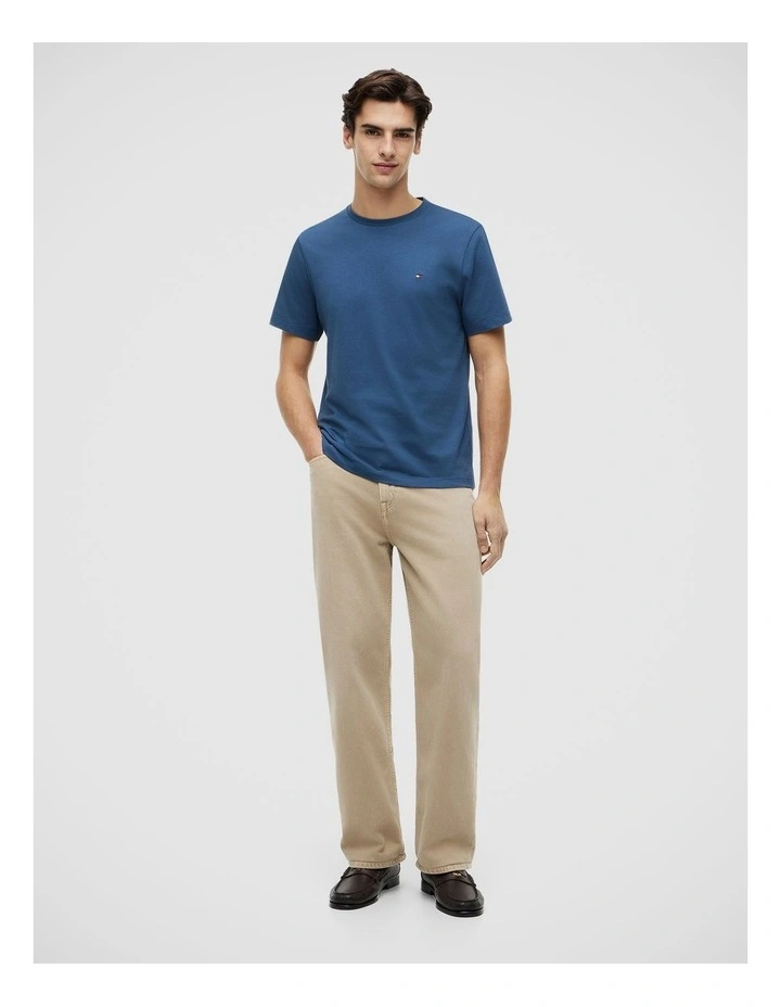 Essential Cotton Tee in Blue image 3