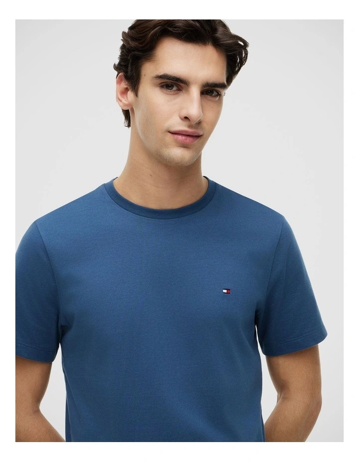Essential Cotton Tee in Blue image 4