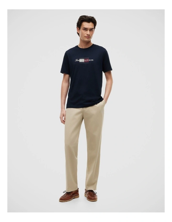 Flag Graphic Jersey T-Shirt in Navy image 3