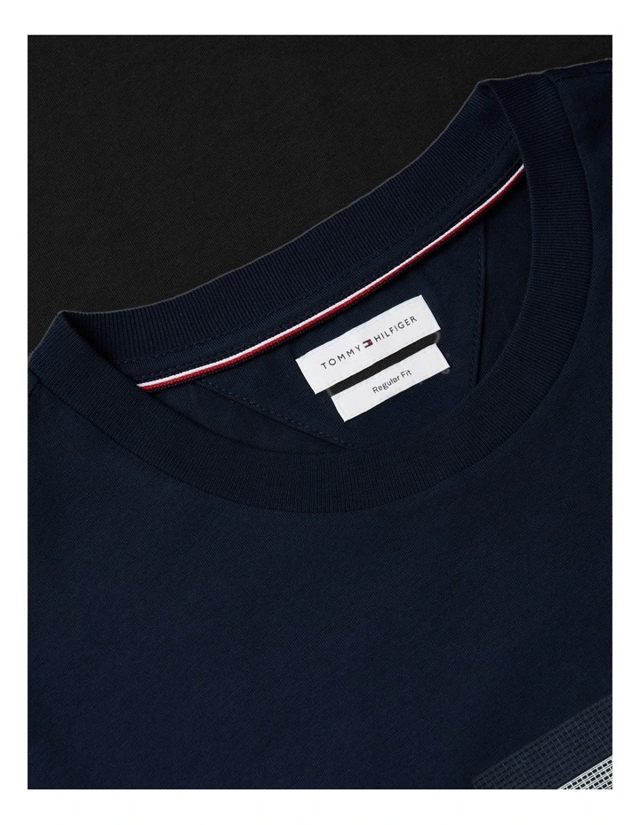 Flag Graphic Jersey T-Shirt in Navy image 5