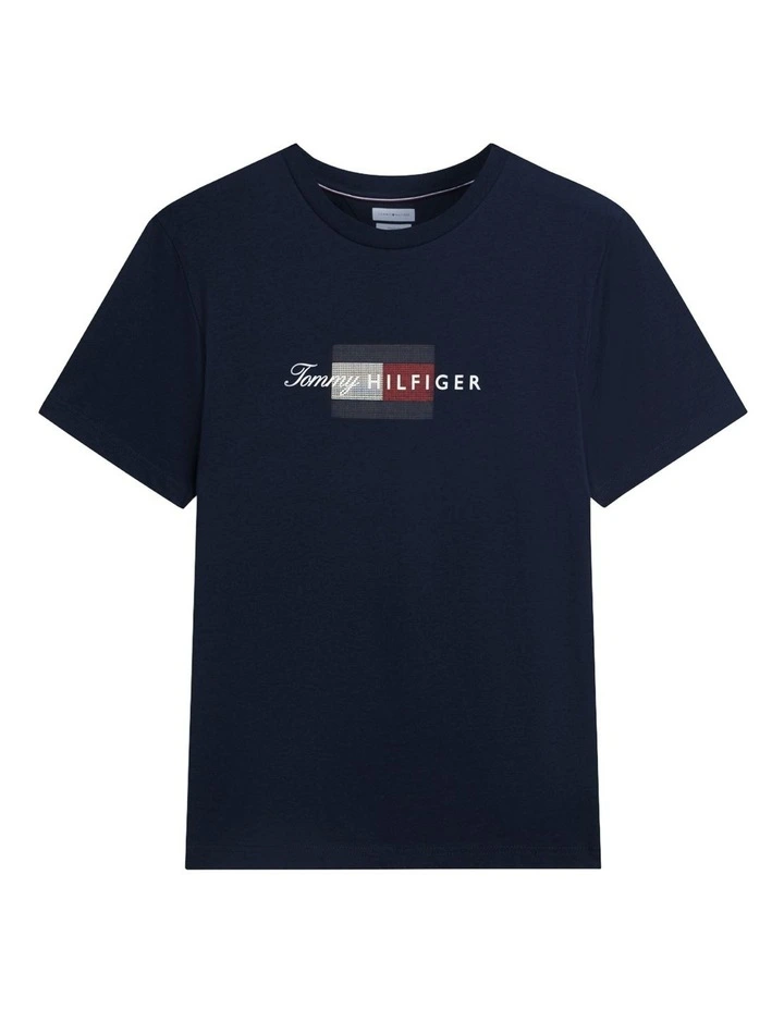 Flag Graphic Jersey T-Shirt in Navy image 6