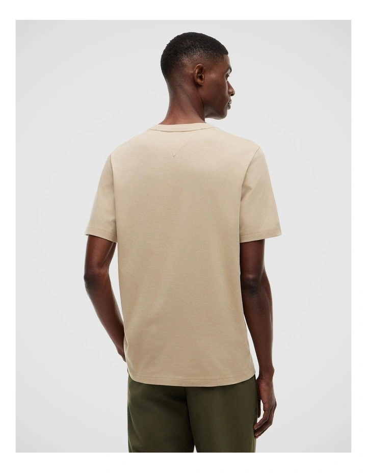 Flag Graphic Jersey T-Shirt in Beige image 2