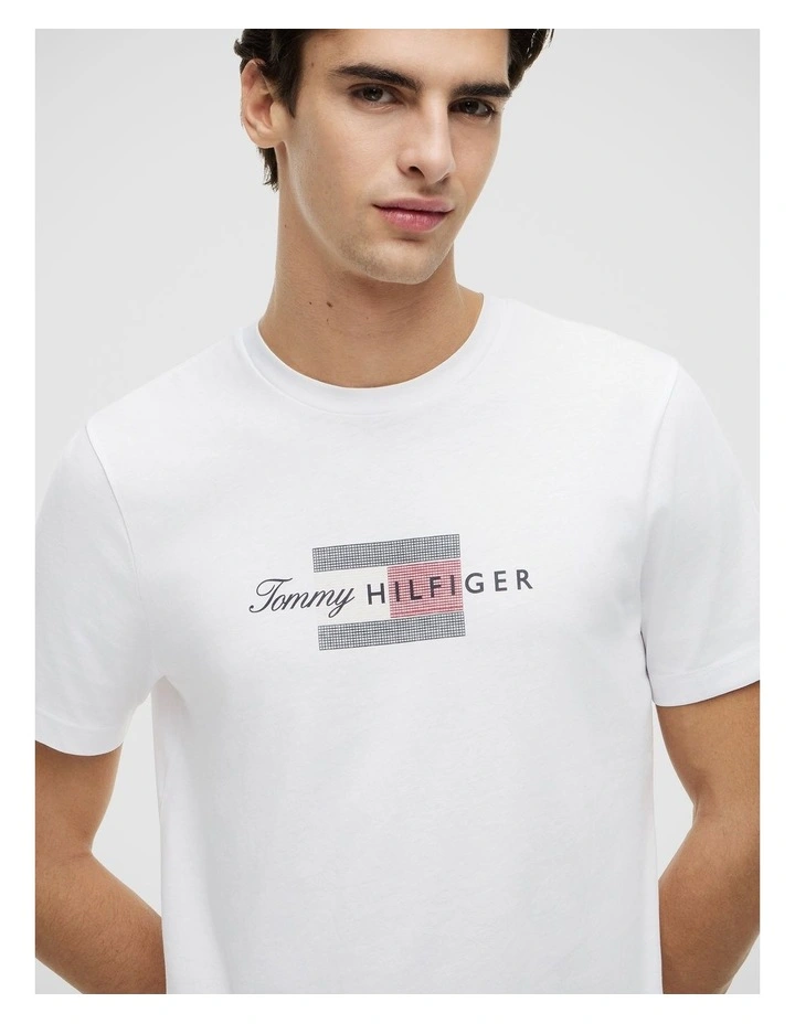 Flag Graphic Jersey T-Shirt in White image 4