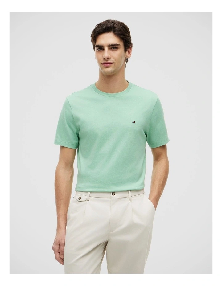Essential Cotton Tee in Green image 1