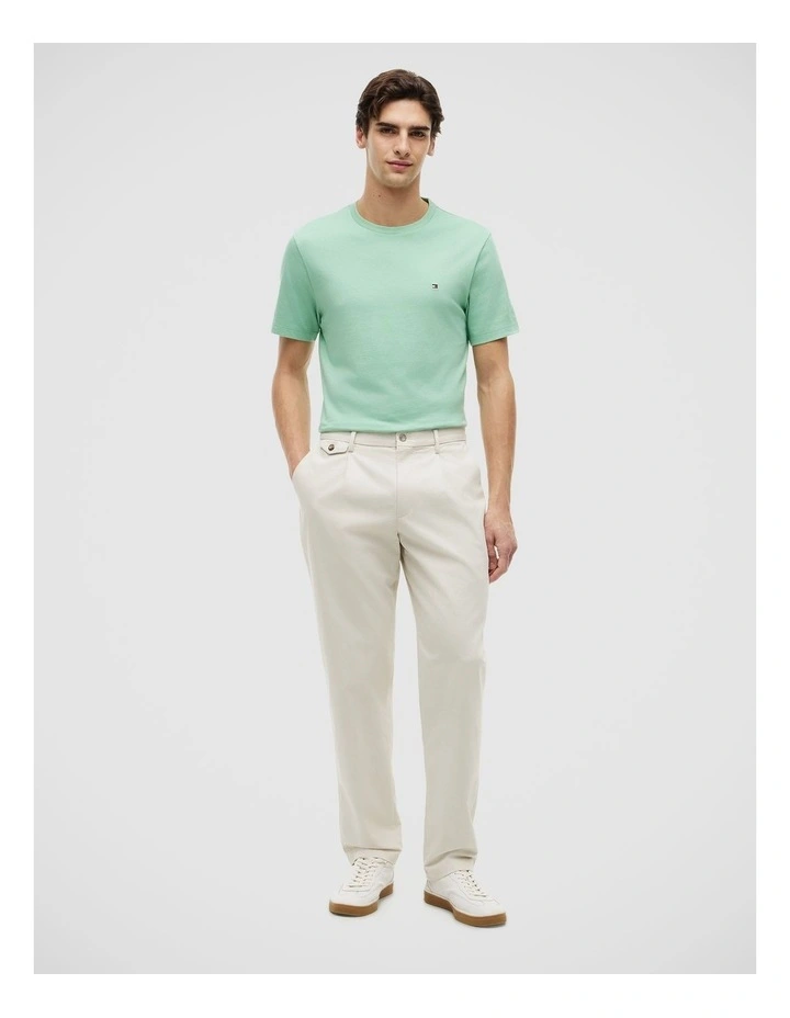 Essential Cotton Tee in Green image 3