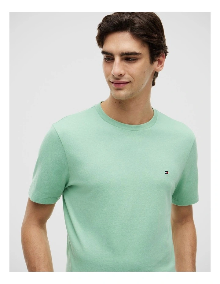 Essential Cotton Tee in Green image 4