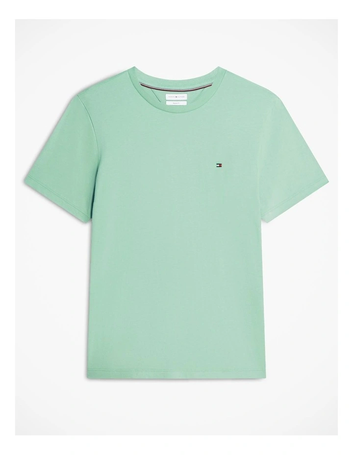 Essential Cotton Tee in Green image 6
