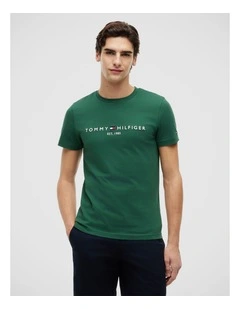 Slim Fit Cotton T-Shirt in Green