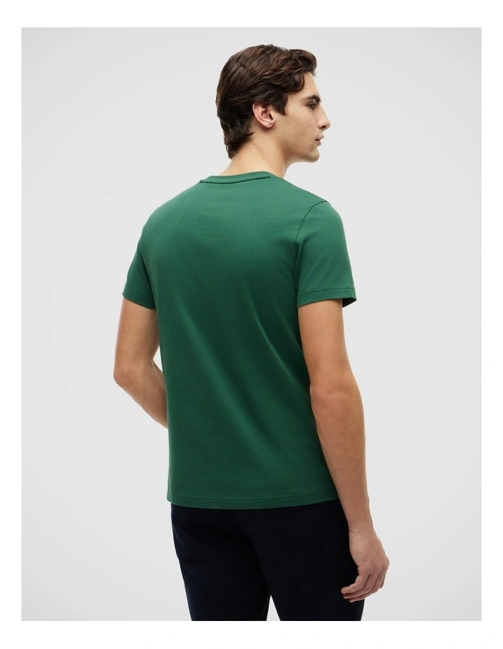 Slim Fit Cotton T-Shirt in Green image 2