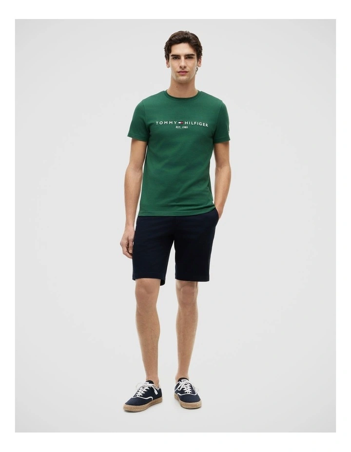Slim Fit Cotton T-Shirt in Green image 3