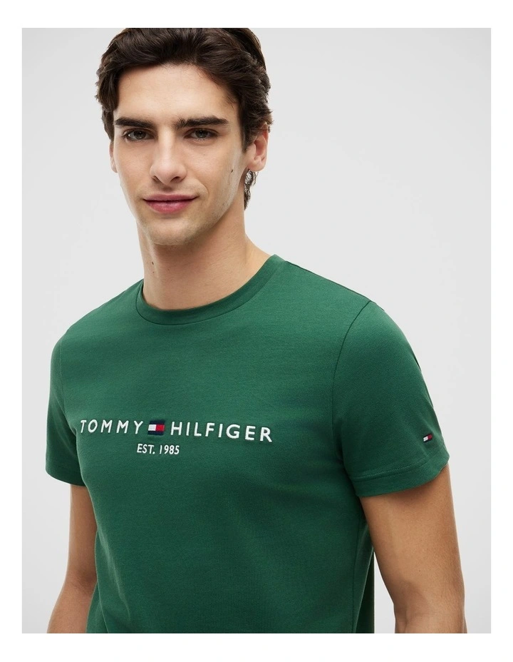 Slim Fit Cotton T-Shirt in Green image 4