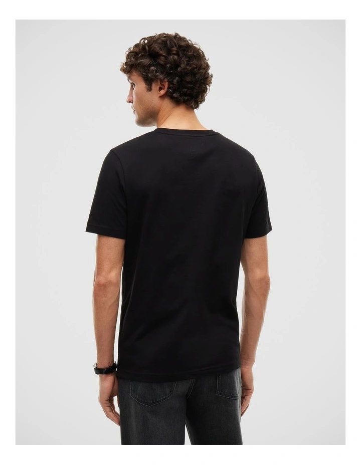 Logo Jersey Crew Neck T-Shirt in Black image 2
