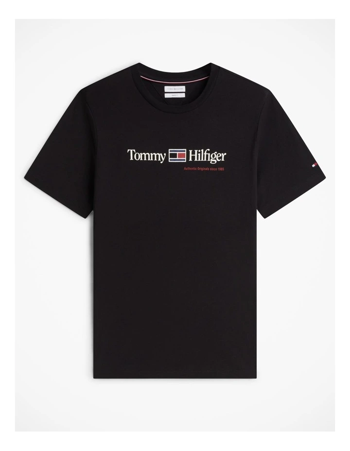 Logo Jersey Crew Neck T-Shirt in Black image 6