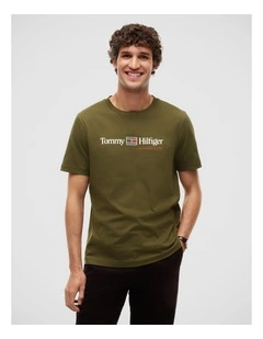 Logo Jersey Crew Neck T-Shirt in Green