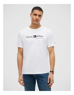 Logo Jersey Crew Neck T-Shirt in White